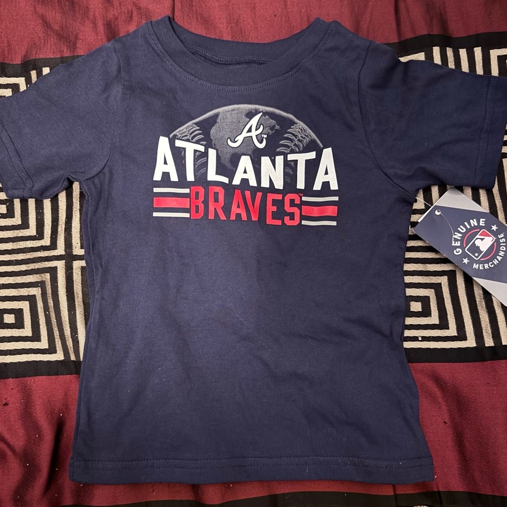 Atlanta Braves Kids Navy Blue T-Shirt